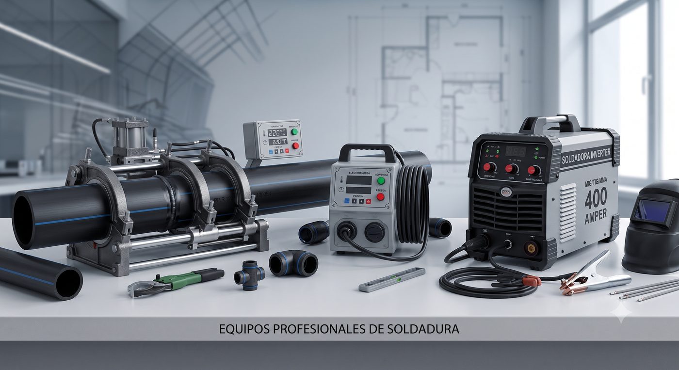 Equipos profesionales de soldadura: termofusionadora, electrofusionadora y soldadora inverter
