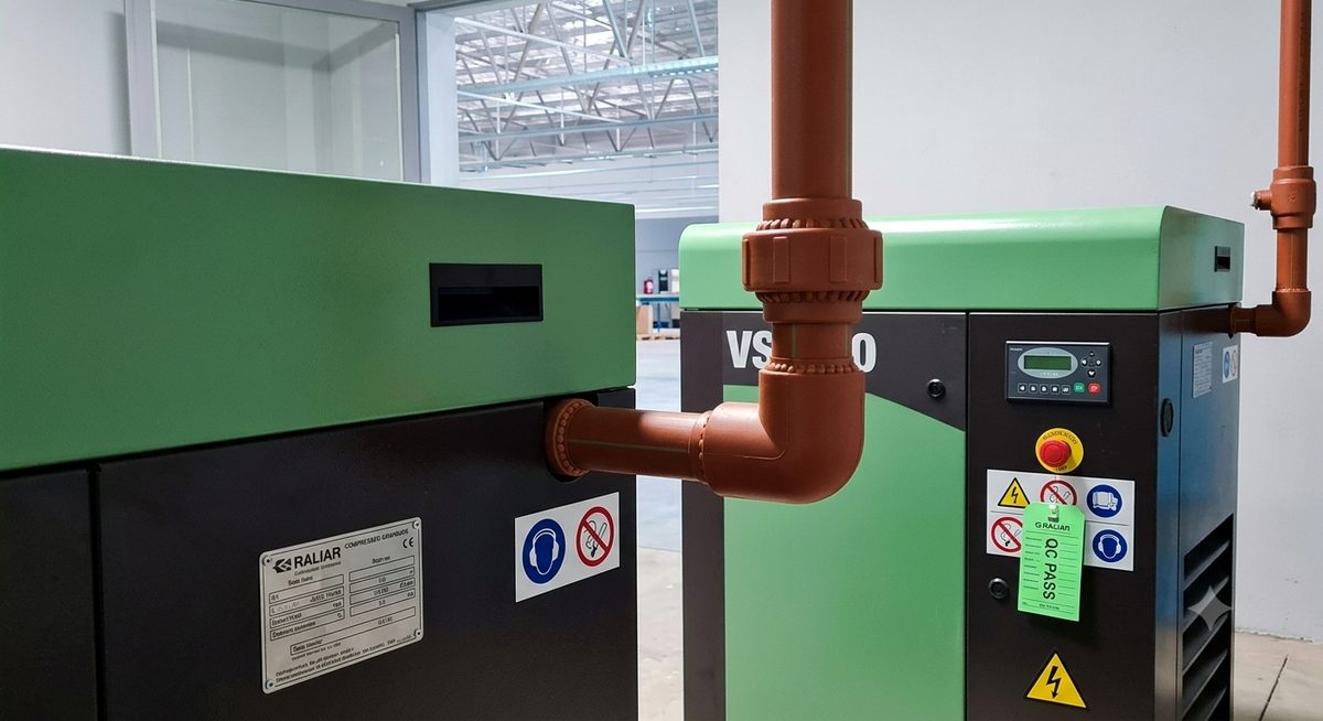 Instalación de cañería de polipropileno en sala de compresores